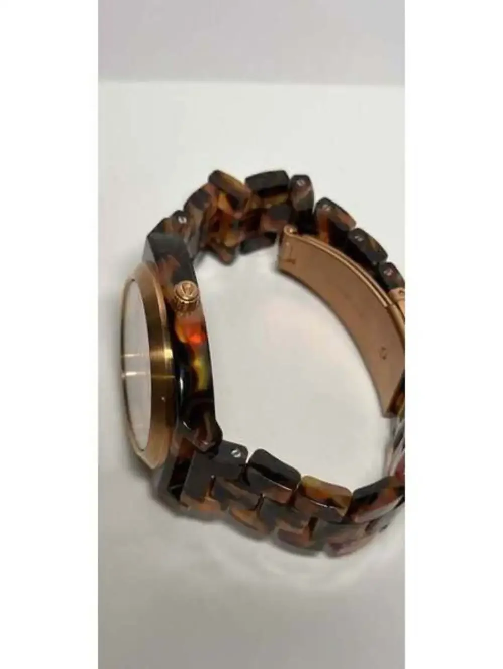Nixon Time Teller Acetate Watch Rose Gold Tortoise Shell